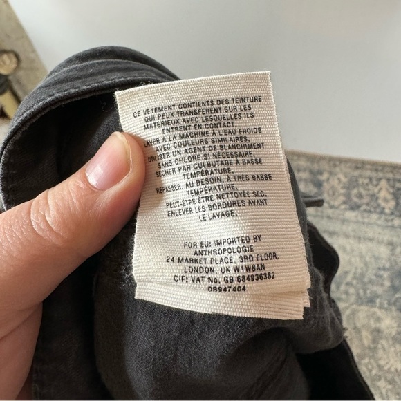 Anthropologie The Wanderer Washed Black Straight Leg Pants Size 27 - Picture 5 of 5